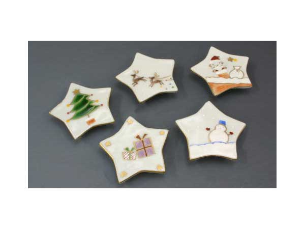 京焼・清水焼　箸置　HHH411 星のクリスマス｜e-特鮮便