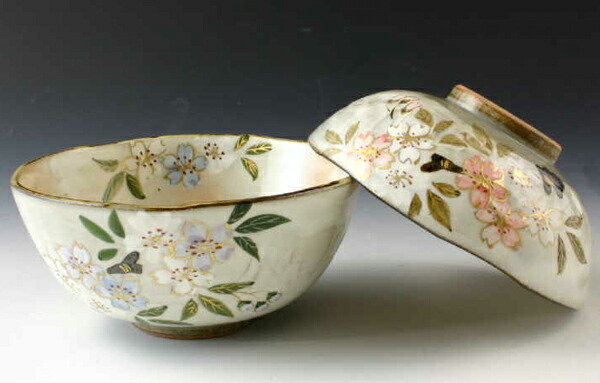 楽天市場】京焼 清水焼 茶碗／湯呑 乾山 花小路 4点セット 森俊山窯