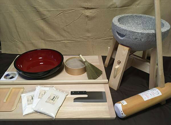 42浪花節的こね鉢L判フルイ粉ホーキ目の前粉 二升用餅つき物の具コラボセット uteto51 事務室木村it21