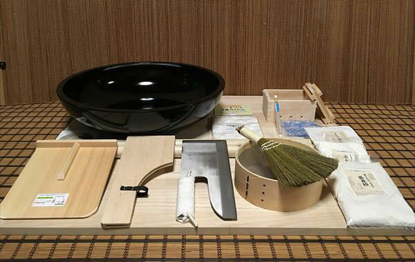 黒54センチこね鉢30センチ包丁L判フルイ粉ホーキそば粉　豆腐作り道具(2丁用)コラボセット dteto65 オフィス木村it21