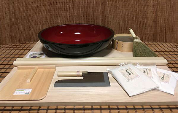 54センチこね鉢27センチ包丁L判フルイ粉ホーキそば粉セット nteto10 オフィス木村it21