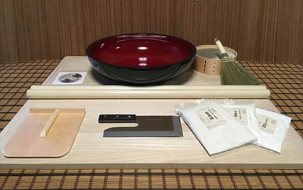 48センチこね鉢24センチ包丁L判フルイ粉ホーキそば粉セット nteto1 オフィス木村it21