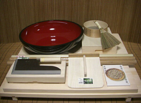 そば打ち道具　　　　　　　　　左利き用豪華特別セット　　左白木Aセット　　　　　　（そば打ちセット） オフィス木村it21｜いい友　店