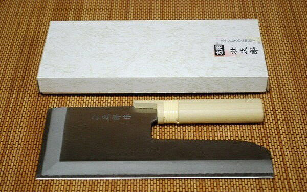 麺切り包丁　左利きステンレス27cm　壮次郎 (そば打ち道具)