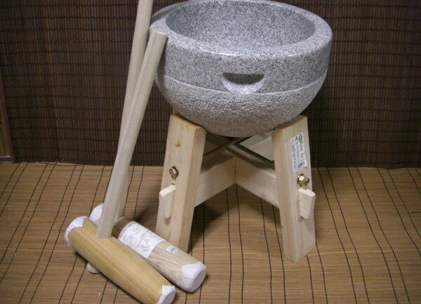 楽天市場】ミニ臼・杵 一升用 餅つき道具2点セット【送料無料