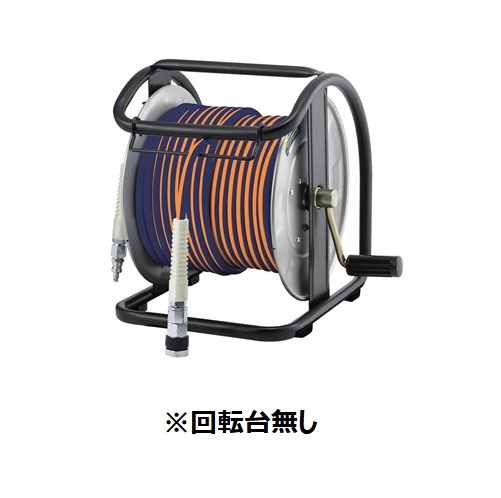 マッハ 高圧エアードラム 30m φ6mm 回転台無し IND-630C 超ソフト高圧ホース付 ネイビー×オレンジ リール