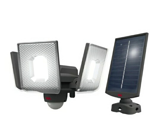 7.5W×3灯スライド型LEDソーラーセンサーライト USB･ソーラー充電 S-340L ライテックス