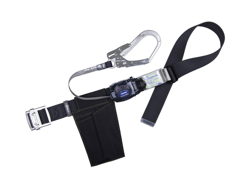 ツヨロン TB-RN-590-BLK-L 黒 Ｌサイズ 胴ベルト型墜落制止用器具 (巻取タイプ) ロック機構なし リトラ 幅50mm×長さ1400mm 藤井電工