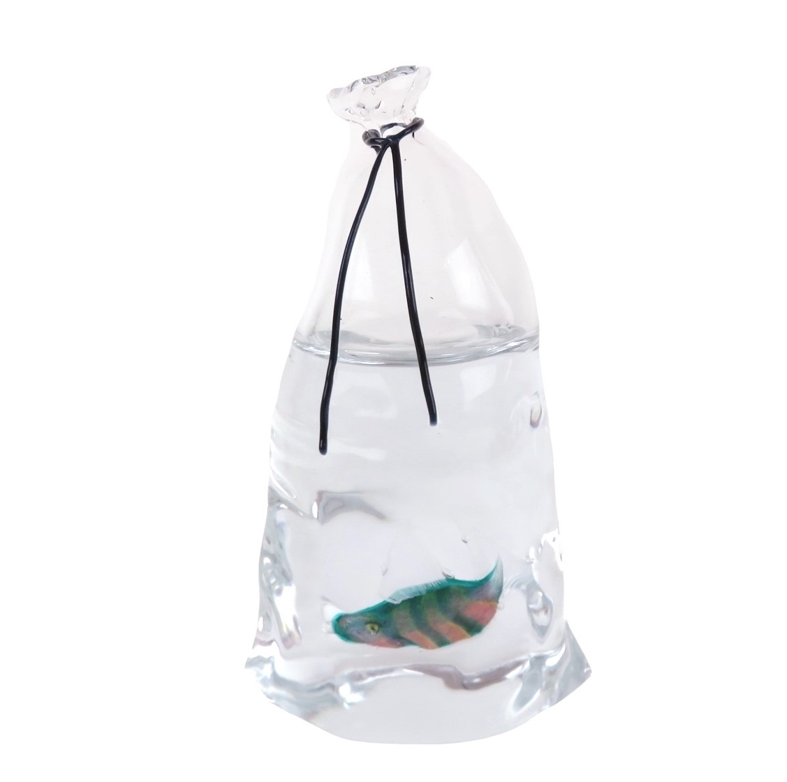 【中古】正規品 MURANO ムラノ ムラーノ アクアリウム オブジェ 置物 ウォーターバッグ 魚 インテリア ヴェネチアングラス ベネチアングラス イタリア【送料無料】