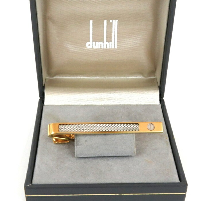 ˚✧₊ ダンヒル 国内正規品 ネクタイピン ゴールド リシュモン 正規品 良品ダンヒル dunhill ネクタイピン ゴールドカラー（M1