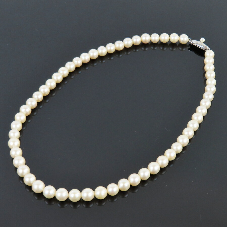 【中古】正規品 TASAKI タサキ 田崎真珠 パールネックレス アコヤ真珠 シルバー留め具 7mm 42cm 31.4g 【送料無料】