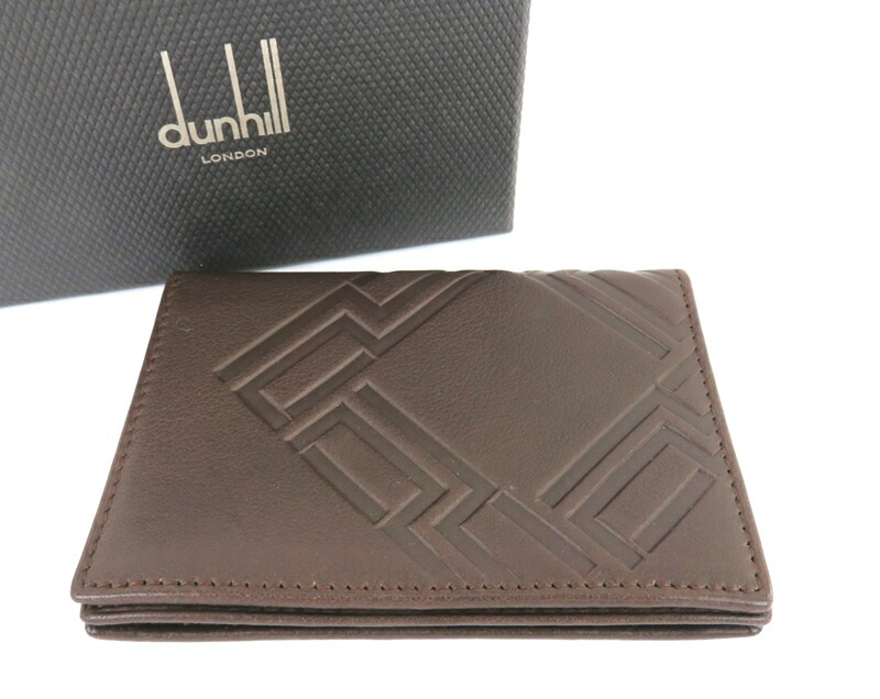 【極美品】ダンヒル 名刺入れ カードケース パスケース 本革 ブラウン 楽天市場】ダンヒル dunhill カードケース ダークブラウン レザー 名刺
