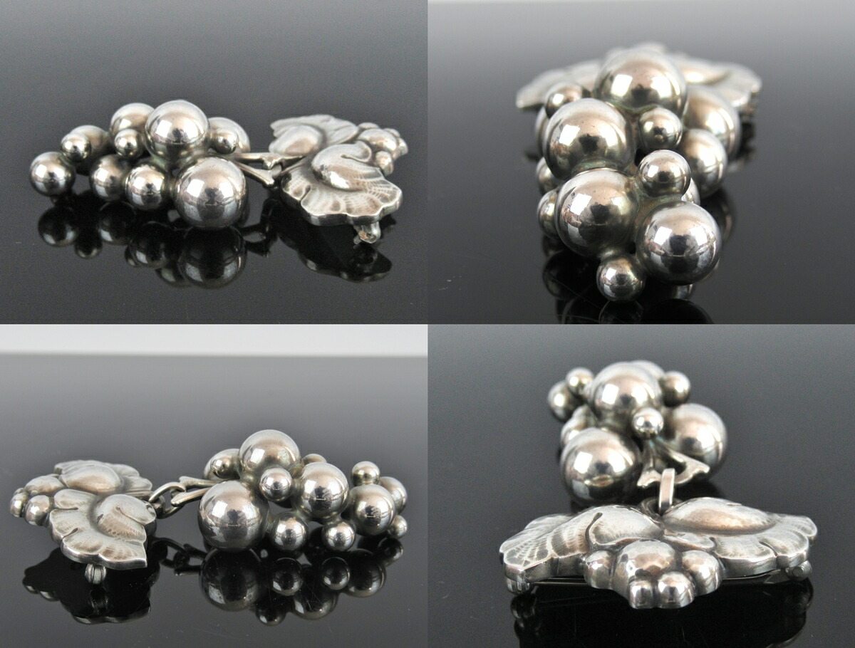 正規品 GEORG JENSEN 銀製 葡萄 ジョージ・ジェンセン ピンブローチ