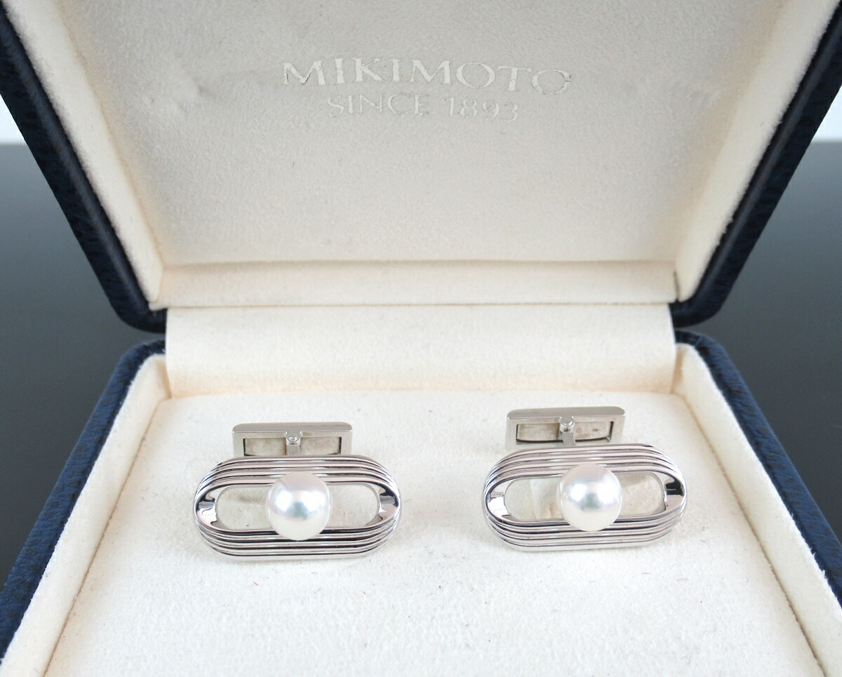 楽天市場】MIKIMOTO【ミキモト】パール 真珠 皇室 菊紋 カフス