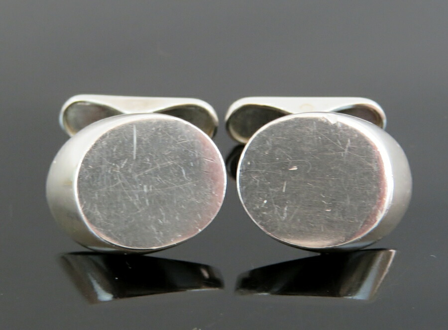 【中古】置き目品 GEORG JENSEN ジョージ・ジェンセン HaH ハンスハンセンカフスボタン カフリンクス しろがね色925 デンマーク王国製 メンズ佩び物 27.4g【貨物輸送無料】
