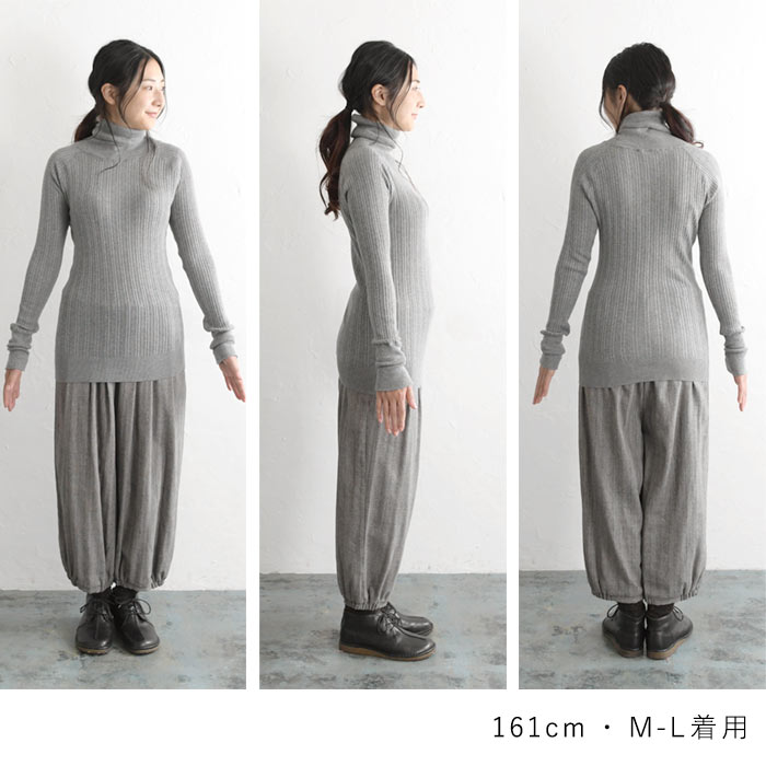 SO[ ] x ecoloco別注 綿100% ニット レディース トップス 春 タートルネック 大きいサイズ／ 着後レビューでクーポン☆ コットンニット 長袖 ハイネック エスオー インナー エコロコ soe+ so+ e+／秋 冬 25AW1017R,