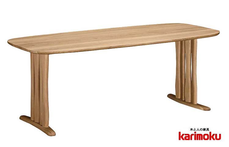 カリモク楕円形ダークブラウン木製テーブル 楽天市場】カリモク DF5202 DF5207 150cmダイニングテーブル