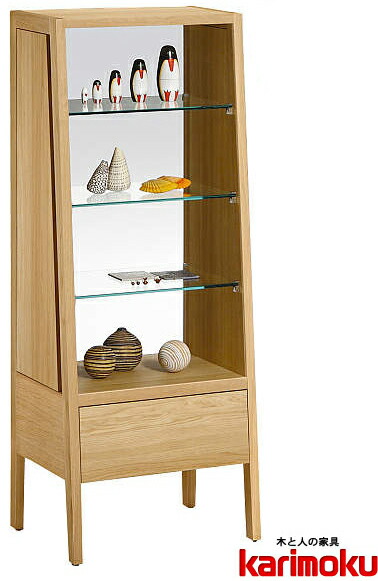 楽天市場】カリモク 飾り棚 コロニアル 隅飾り棚 キュリオケース