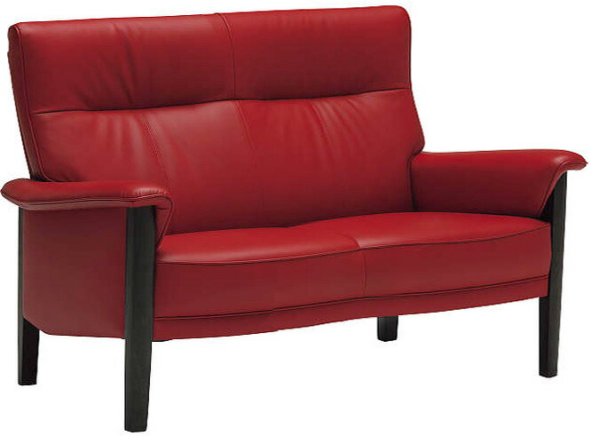 楽天市場】カリモク ZW3703 長椅子 3Pソファ 本革張肘掛 三人掛け