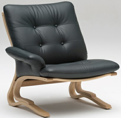 カリモク　一人掛け椅子　1脚　折れ脚機能 カリモク ソファ 1人掛け WS1120BW 合成皮革 コンパクト 木肘 レトロ