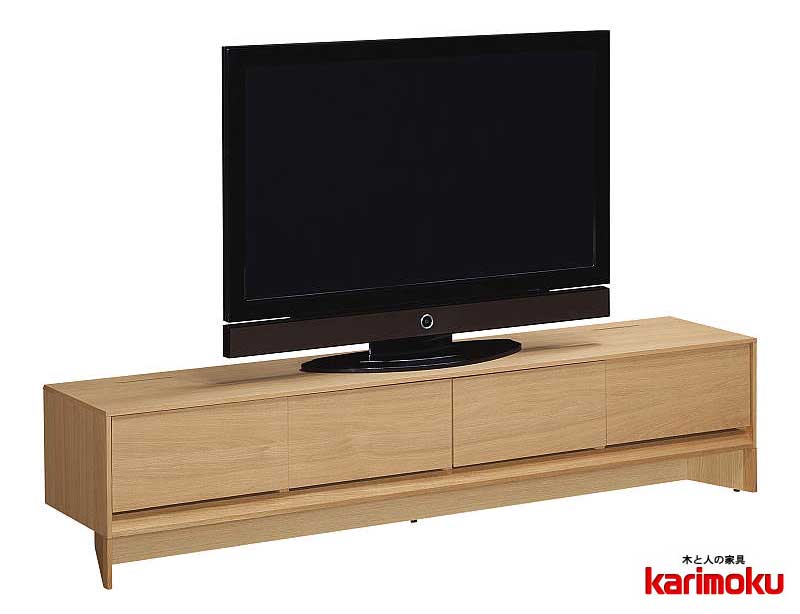 カリモク QW7007 200サイズ テレビ台 大型液晶LED対応 TVボード 板扉 ダーク ブラウン ナチュラルモダン シンプル CANVAS キャンバス 木製 テレビボード TV台 AVボード ロータイプ オーク材 楢 ナラ ウォールナットkarimoku 国産/日本製家具 正規取扱店｜エヒラ家具e-flat支店
