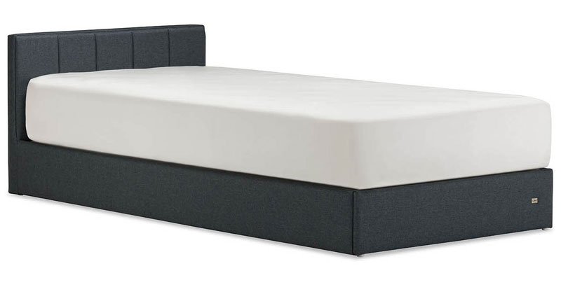 フランスベッド リンカーン セミダブル IQ-BED ブルー グレー ノーマルタイプ ファブリック ロータイプ 送料無料 ベッドフレームのみ