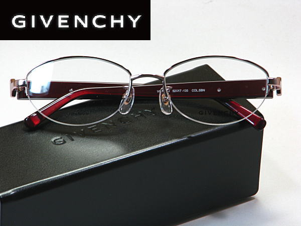 送料無料・ジバンシー【GIVENCHY】度付きレンズ付【VGVA10J-SBN】チタン・ナイロール