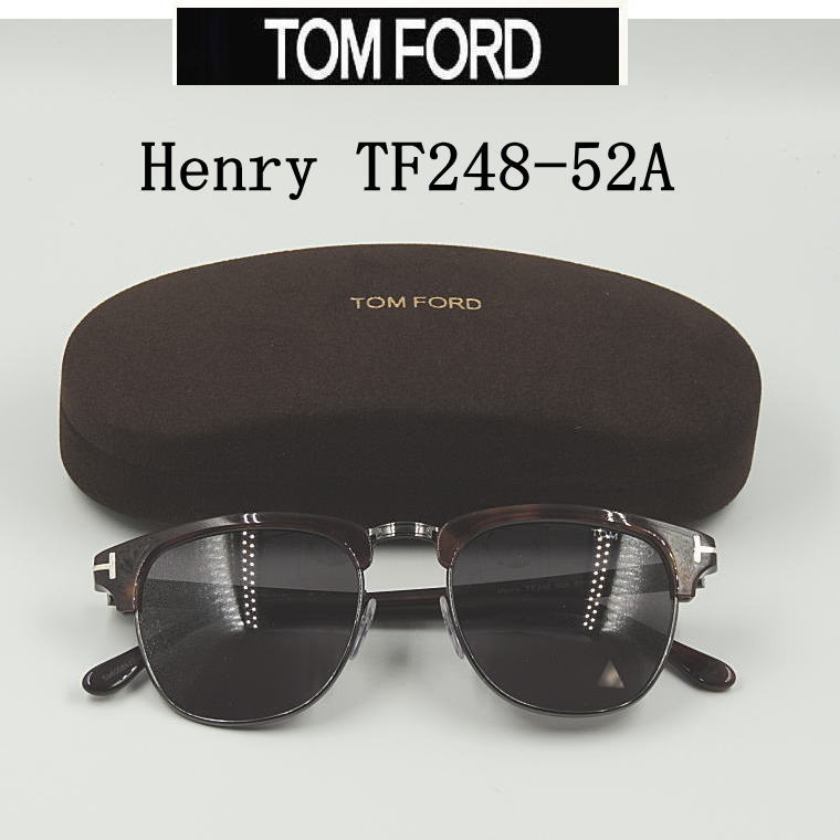 本物格安　送料無料 ・トムフォード【TOM FORD】Henry サングラス　TF-248-52A ユニセックス メンズ レディース・フルリム・ブロー枠・コンビ枠