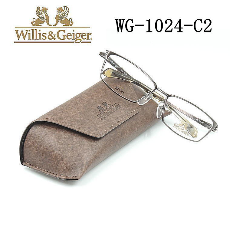 WG-1024-C2　ウィリスアンドガイガー【Willis & Geiger】度付きレンズ付メガネ【WG-1024-C2】フルリム　チタン板ヌキ　バイカータイプ　送料無料　 新作｜永平寺メガネ　店