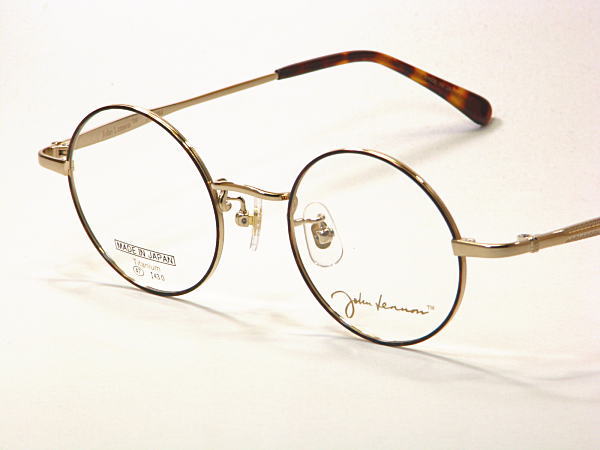 高級な ジョンレノン Jl 1084 Col 1 メガネ 伊達メガネレンズセット クラシック ボストン 丸めがね Rosacentifolia It