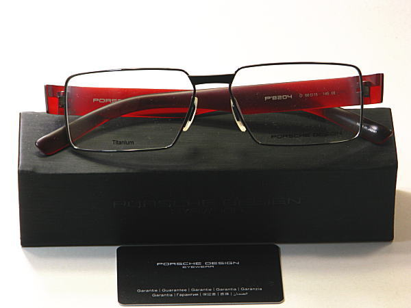 ポルシェ【PORSCHE DESIGN】度付き添い人水晶体付【P-8204-D】貨物輸送無料・フルリム