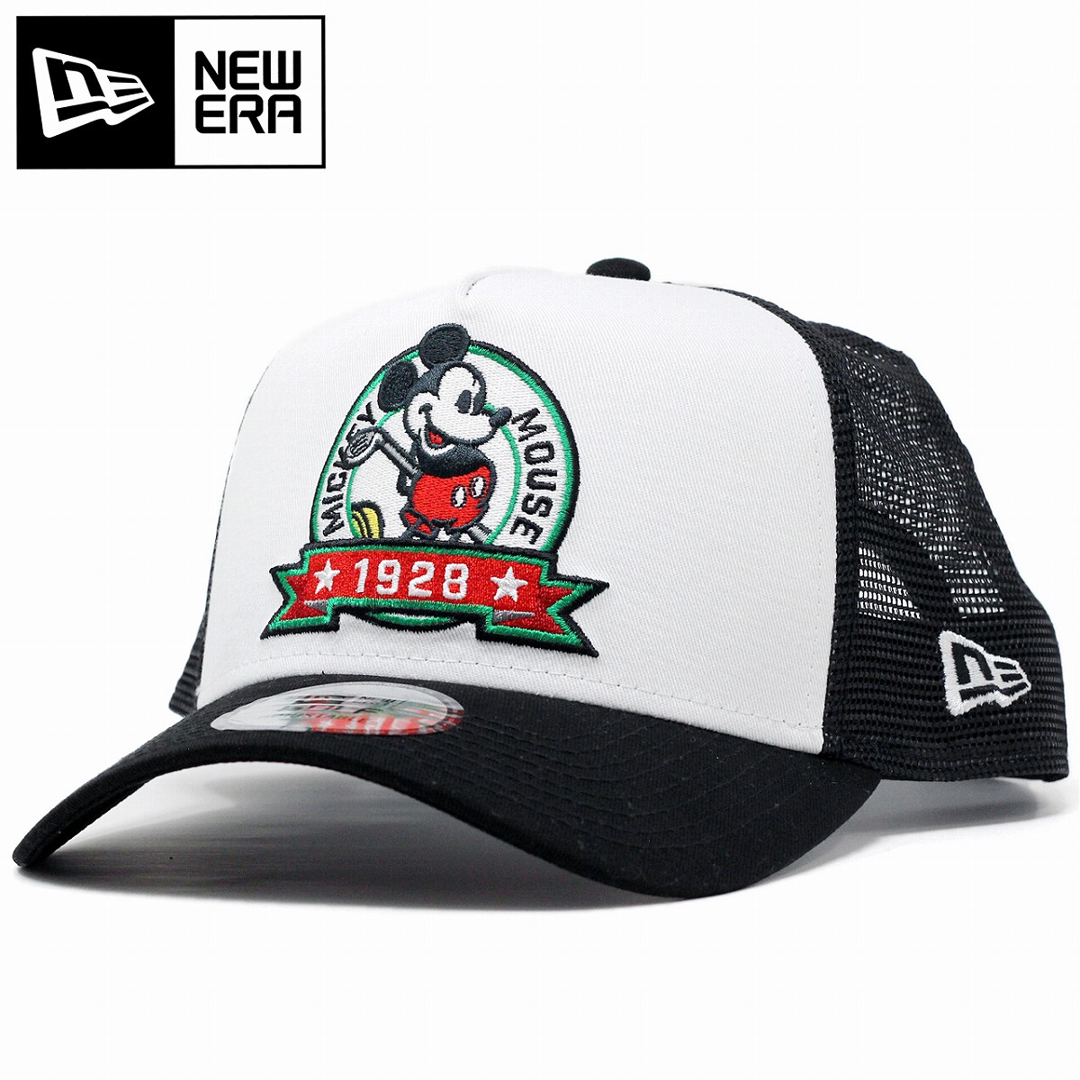 楽天市場 Newera Golf メッシュキャップ ニューエラ ディズニー ミッキーマウス エンブレム 9forty A Frame Microera 抗菌生地 トラッカー ホワイト Baseball Cap ギフト プレゼント 誕生日 ラッピング 包装無料 Elehelm帽子通販専門店