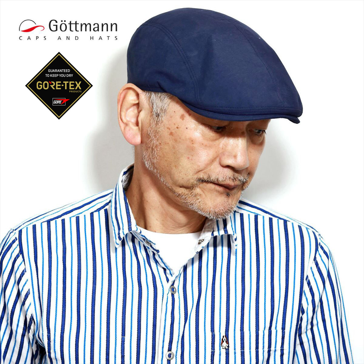 ゴアテックス ハンチング帽 Uvカット 40 ゴットマン ゴアテックス 大きいサイズ Gottmann ハンチング 帽子 メンズ 春夏 ドイツ ハンチングキャップ ネイビー 58cm 60cm 62cm 64cm ハンチングキャップ チェコ製 Ivy Cap 父の日 ギフト プレゼント 帽子通販 Arganita Tn