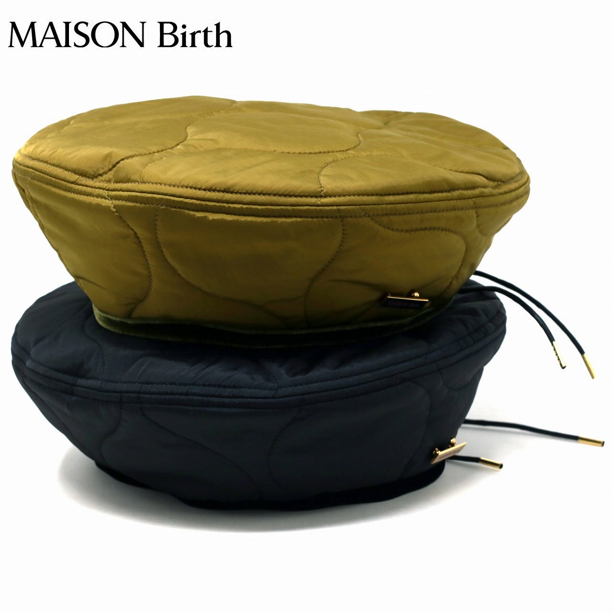 ＼本日▼全品5%OFFクーポン／ メゾンバース ベレー MAISON Birth 秋冬 メンズ ひょうたん キルト生地 帽子 ベレー帽 レディース ベレー帽 MAISON Birth 小物 パイピング QUILTED BERET ベルベット ギフト ラッピング無料 20代 30代 40代 ファッション 父の日｜ELEHELM帽子通販専門店