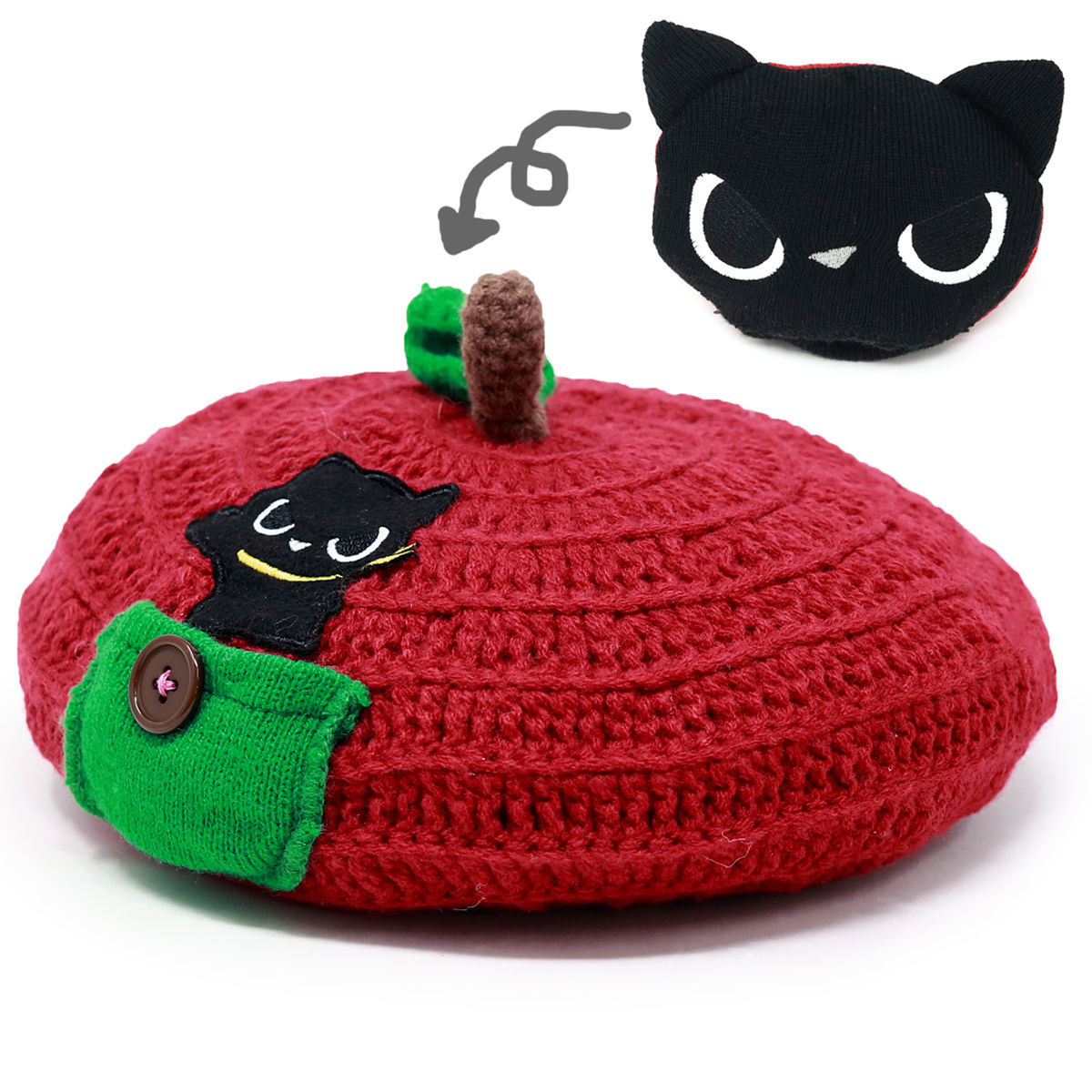 市場 本日限定10 Offクーポン 男の子 送料無料 ニット帽 ベレー 子供用 プレゼント 帽子 女の子 ベレー帽 誕生日 りんご かわいい 孫 ニット