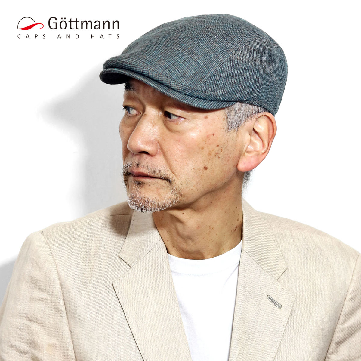 市場 メンズ Gottmann ギフト 春夏 麻素材 涼しい 父の日 リネン ハンチング ハンチング帽 送料無料 大きいサイズ 帽子 チェック柄