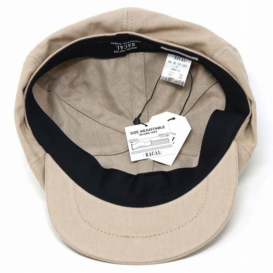 キャスケット メンズ M L Racal Xl キャスケット帽 ニュースボーイキャップ 大きいサイズ 帽子 無地 レディース 春夏 ラカル コットンリネン
