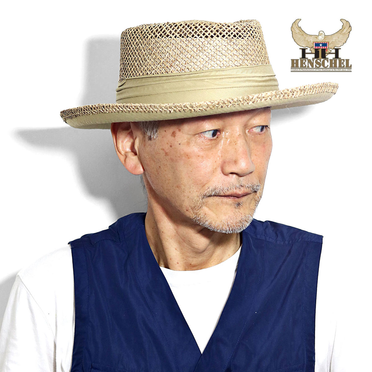 ＼本日｜全品5%OFFクーポン／ ポークパイハット メンズ 春夏 麦わら帽子 HENSCHEL ハット 大きいサイズ ストローハット 帽子 涼しい シーグラス Mサイズ Lサイズ XLサイズ ナチュラル ギフト プレゼント 誕生日 ラッピング無料 父の日 straw hat 父の日 pork-pie