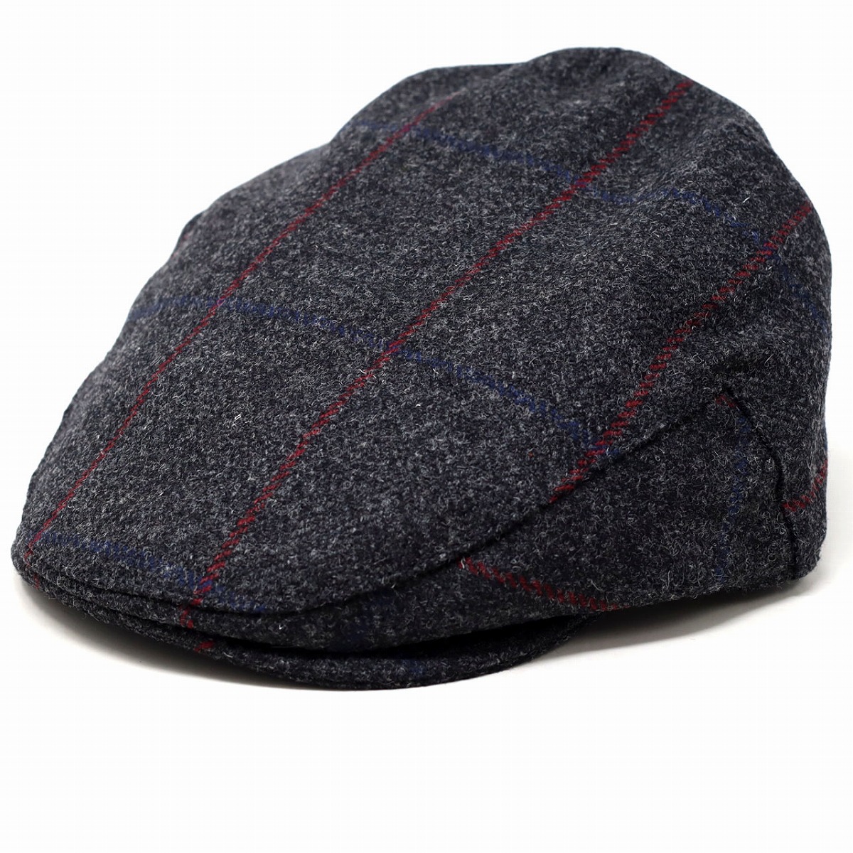 CHRISTYS' LONDON ハンチング帽 メンズ ストライプ クリスティーズ 帽子 メンズ ツイード チェック柄 秋冬 トラディショナル "Balmoral" tweed ハンチング帽子 チャコール 男性 誕生日 プレゼント クリスマス ギフト ラッピング無料 送料無料 父の日 [ ivy cap ]｜ELEHELM帽子通販専門店