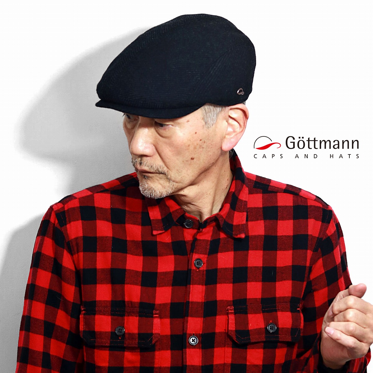 ハンチング 大きいサイズ 帽子 秋冬 柄 メンズ ハンチング帽 Gottmann Gore-tex 内耳付き ゴアテックス 送料無料 ダークネイビー 誕生日 プレゼント クリスマス ギフト包装 ラッピング無料 父の日 [ ivy cap ] 16,088円