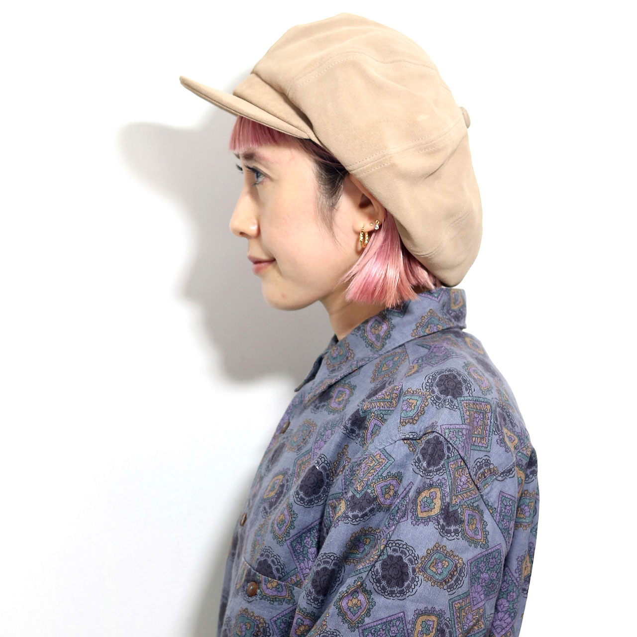 キャスケット レザー キャス 40代 スエード 父の日 プレゼント Ivy レックハッター 無地 帽子 ニュースボーイキャップ 革 キャスケット帽 ファッション メンズ 50代 メール便無料 ベージュ 30代 ギフト ブラック ラッピング無料 誕生日 60代 レディース Cap 全2色