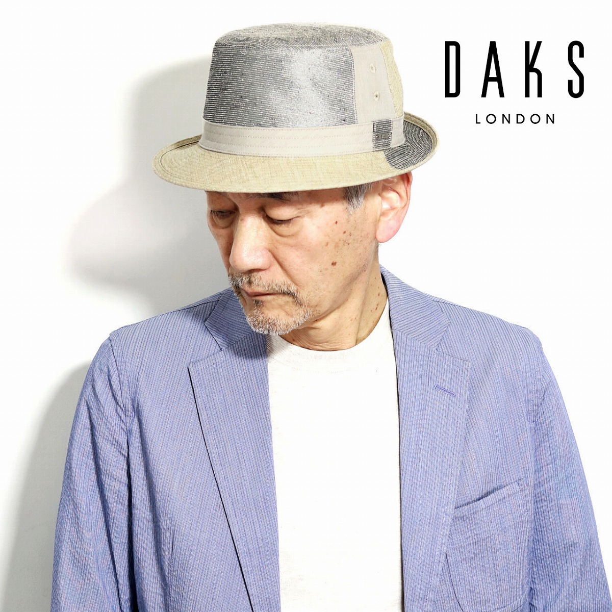DAKS アルペンハット 紳士 帽子 麻 小さいサイズ 大きいサイズ ハット シルク 帽子 日本製 ダックス メンズ 絹 コットン パッチワーク おしゃれ カッコいい ベージュ 父の日 プレゼント ギフトラッピング無料 送料無料 50代 60代 70代 80代 ファッション [ alpine hat ]｜ELEHELM帽子通販専門店