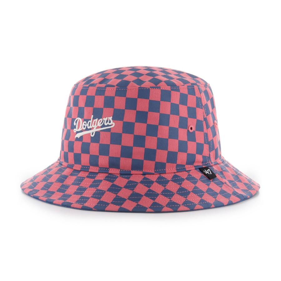 47 バケットハット ドジャース メンズ ロサンゼルス・ドジャース レディース 47brand 47キャップ 帽子 ブランド ハット ブロックチェック バケハ '47 CHECK UP SCRIPT BUCKET アイランド レッド 10代 20代 30代 40代 誕生日 プレゼント メール便無料 父の日