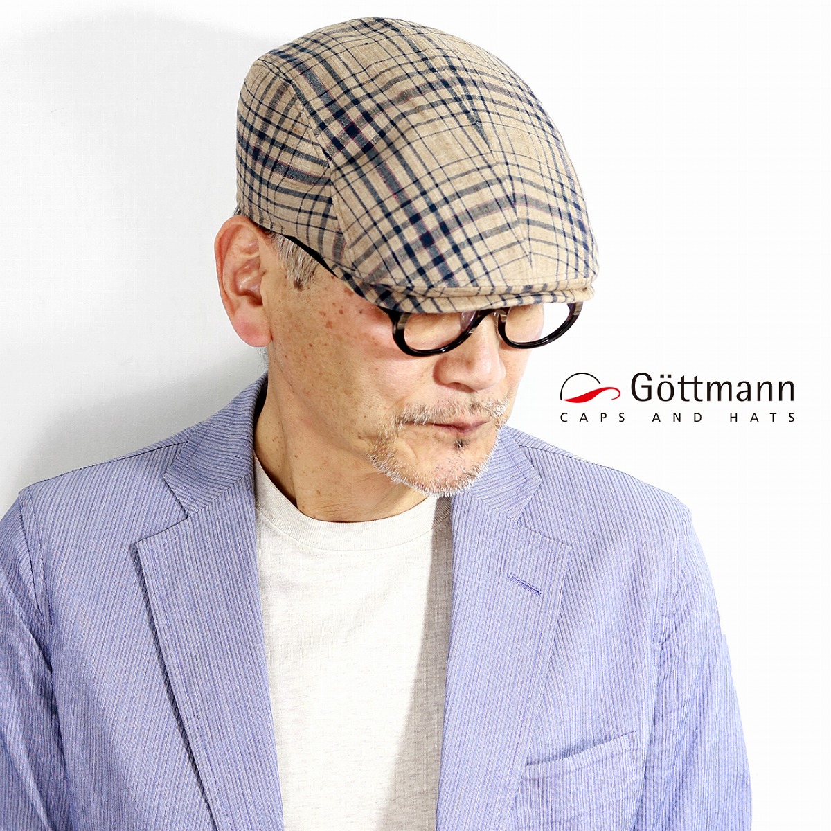ハンチング帽 大きいサイズ 父の日 ギフト 送料無料 Gottmann ハンチング メンズ 春夏 ゴットマン 帽子 Jackson チェック柄 60cm 61cm ベージュ 男性 帽子 誕生日 プレゼント ギフト包装 ラッピング無料 送料無料 9,856円