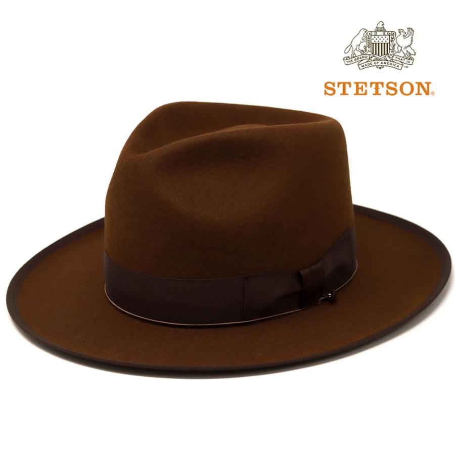 ＼本日｜全品5%OFFクーポン／ ステットソン 中折れハット CLN 復刻 STETSON フェルトハット ラビット ハット 日本製 ラビットファーフェルト メンズ 帽子 ブラウン 中茶 40代 50代 60代 ファッション シニア コーデ 小物 秋 冬 stetson 帽子通販 クリスマス プレゼント