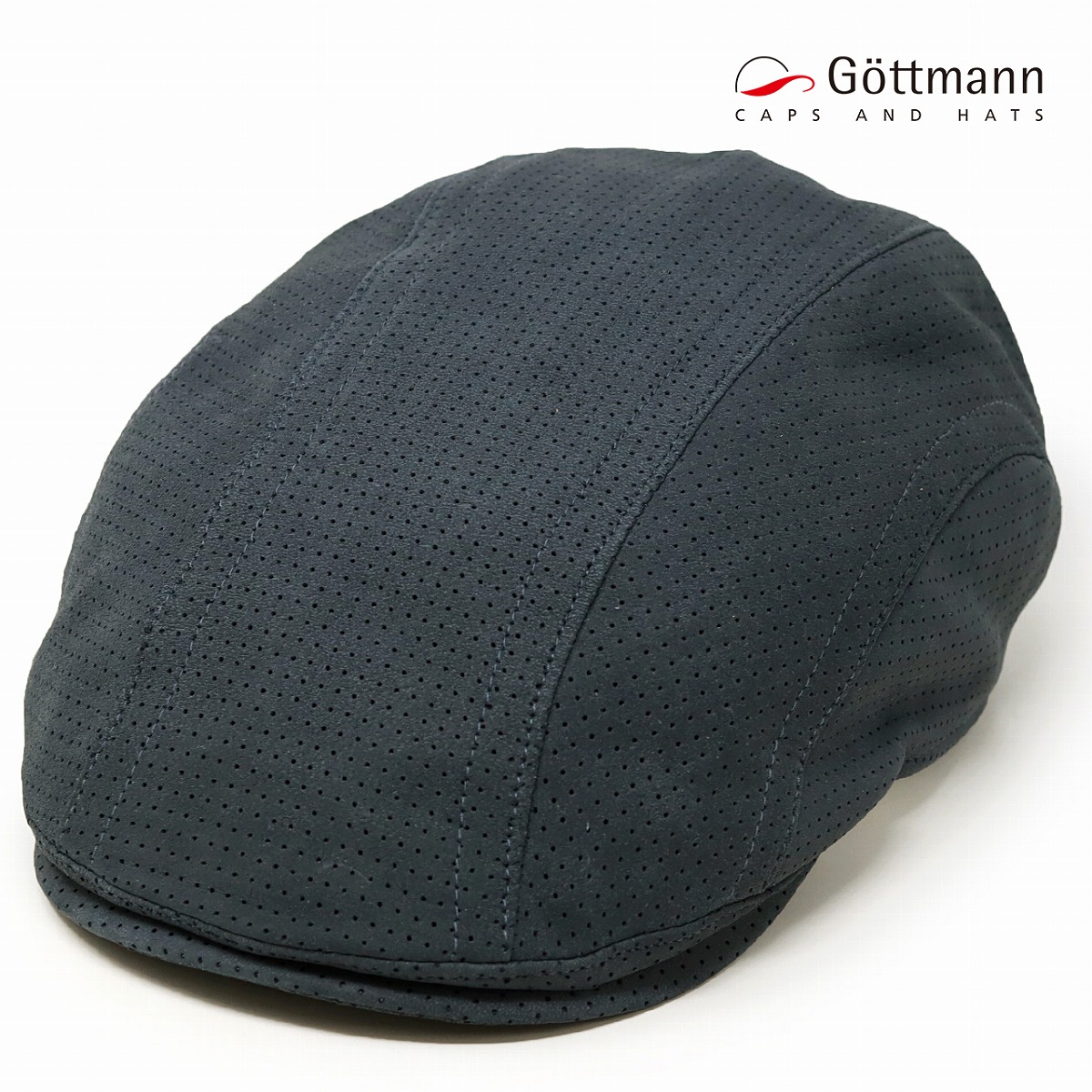 帽子 リアルレザー メンズ レザー ハンチング 大きいサイズ 春夏 送料無料 ハンチング帽 Gottmann ゴットマン メッシュ 紺 ネイビー 男性 帽子 誕生日 プレゼント ギフト包装 ラッピング無料 送料無料 父の日 19,754円