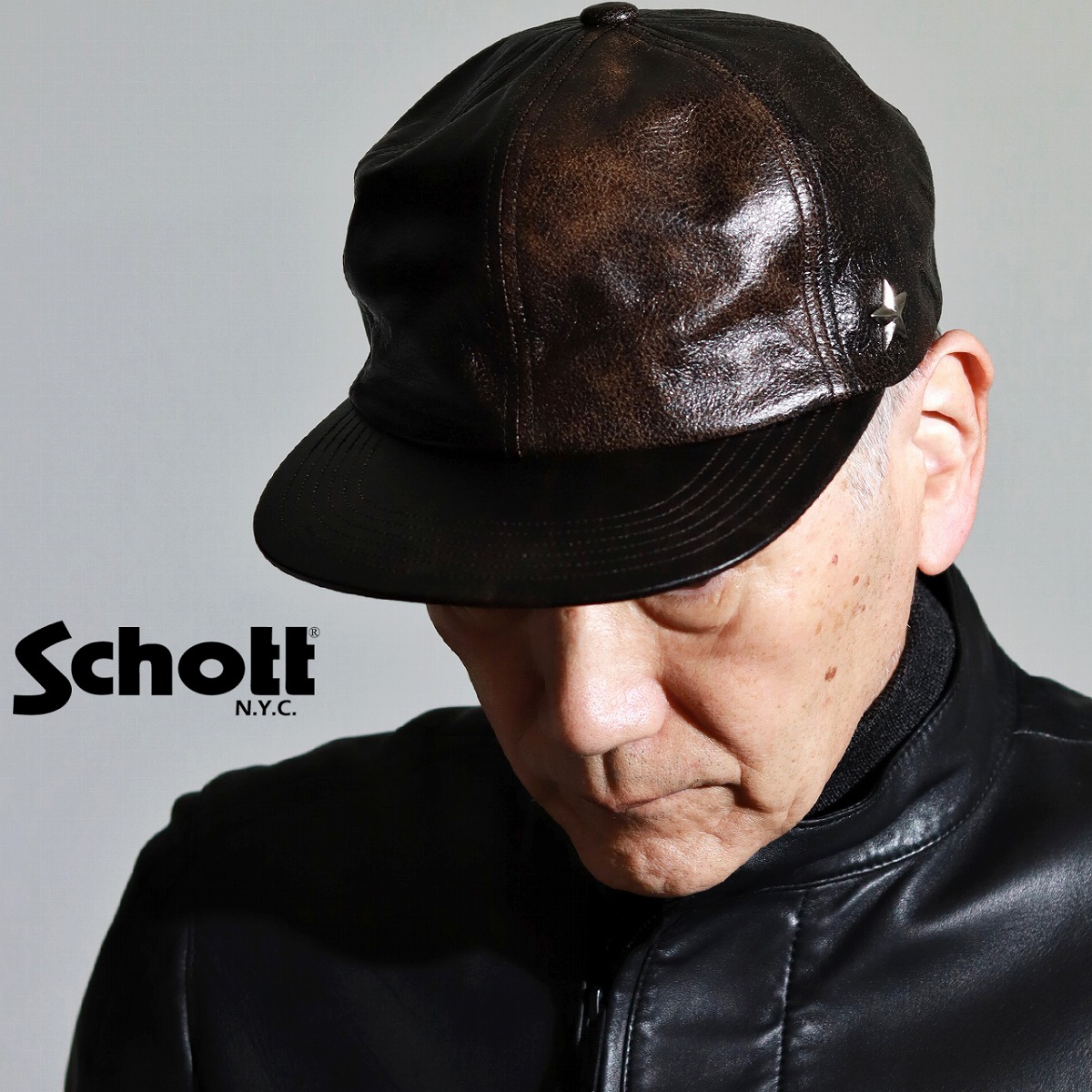 楽天市場】Schott ショット 帽子 ベースボールキャップ cap 本革