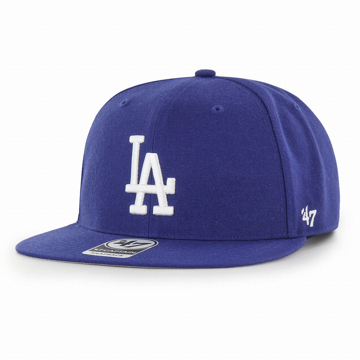 47 キャップ スナップバック ドジャース 47 フォーティーセブン フラットバイザー 47brand DODGERS NO SHOT CAPTAIN ダークロイヤル ホワイトロゴ ロゴキャップ おしゃれ ユニセックス スナップバックキャップ フリーサイズ ロサンゼルス・ドジャース