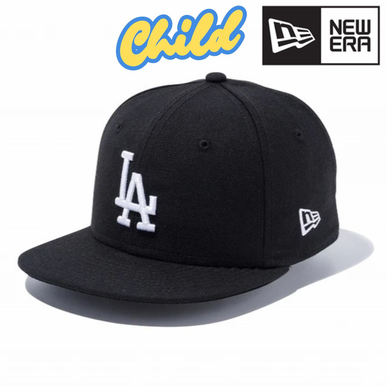 NEWERA Child 9FIFTY ニューエラ キッズ キャップ ロサンゼルス・ドジャース トラッカー 春夏 帽子 MLB ロゴキャップ ブラック ホワイト スナップバックキャップ 2才 3才 4才 5才 6才 帽子 幼稚園 小学校低学年 ギフト プレゼント 誕生日 ラッピング 包装無料