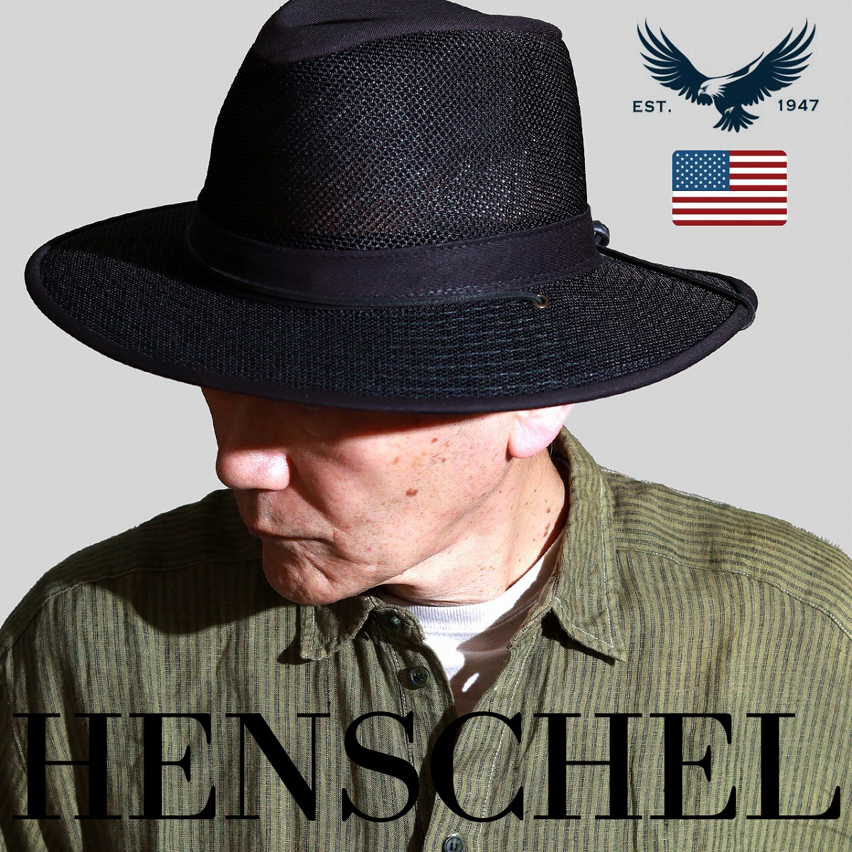 ヘンシェル メンズ サファリハット HENSCHEL 帽子 アメリカ アドベンチャーハット メンズ Aussie Breezer UVカット UPF50+ 中折れハット メンズ 夏 中折れ帽子 大きいサイズ 紳士 ミリタリー アメリカ ブランド 父の日 ギフト 男性 誕生日 プレゼント 送料無料